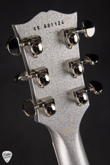 Gibson Custom Shop Dealer Select Les Paul Custom Gloss Silver Sparkle Electric Guitar
