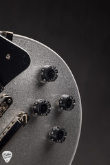 Gibson Custom Shop Dealer Select Les Paul Custom Gloss Silver Sparkle Electric Guitar