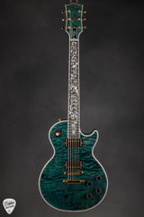 Gibson Custom Shop Dealer Select Les Paul Ultima 5A Tree of Life Nordic Blue Electric Guitar