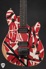 EVH Limited Edition Wolfgang Special Striped Series Red with Black and White Stripes Electric Guitar