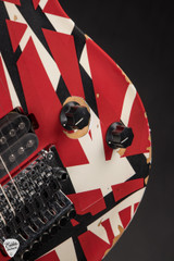 EVH Limited Edition Wolfgang Special Striped Series Red with Black and White Stripes Electric Guitar