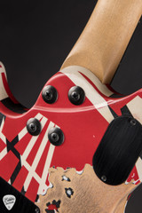 EVH Limited Edition Wolfgang Special Striped Series Red with Black and White Stripes Electric Guitar