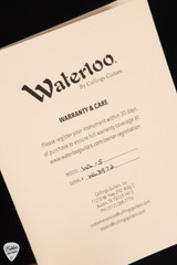 Certificate of Authenticity for Waterloo by Collings WL S Acoustic Guitar