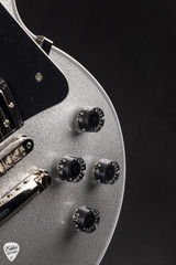 Gibson Custom Shop Dealer Select Les Paul Custom Gloss Silver Sparkle Electric Guitar
