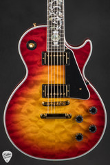 Gibson Custom Shop Dealer Select Les Paul Custom 5A Quilt Tree Of Life Fireburst electric guitar