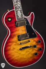 Gibson Custom Shop Dealer Select Les Paul Custom 5A Quilt Tree Of Life Fireburst electric guitar