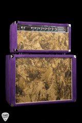 Amplified Nation Bombshell Overdrive 50w Head/1x12 Speaker Cab - Purple Suede & Liquid Gold Leaf Guitar Head and Cabinet