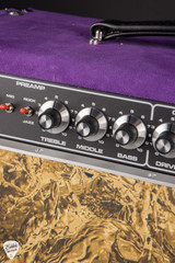 Amplified Nation Bombshell Overdrive 50w Head/1x12 Speaker Cab - Purple Suede & Liquid Gold Leaf Guitar Head and Cabinet