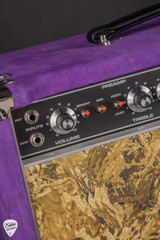 Amplified Nation Bombshell Overdrive 50w Head/1x12 Speaker Cab - Purple Suede & Liquid Gold Leaf Guitar Head and Cabinet