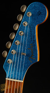 2023 - Fender Custom Shop Eddie's Guitars Exclusive Dealer Select Roasted 1963 Stratocaster Journeyman - Blue Sparkle