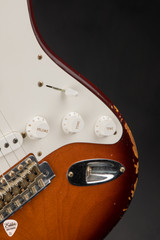Fender Custom Shop Limited Edition 50s Dualmag Stratocaster Relic Violin Burst Summer Showcase Event Instrument Electric Guitar