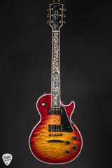 Gibson Custom Shop Dealer Select Les Paul Custom 5A Quilt Tree Of Life Fireburst Electric Guitar