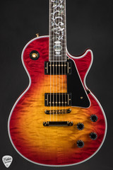 Gibson Custom Shop Dealer Select Les Paul Custom 5A Quilt Tree Of Life Fireburst Electric Guitar