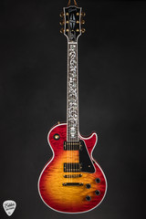 Gibson Custom Shop Dealer Select Les Paul Custom 5A Quilt Tree Of Life Fireburst Electric Guitar