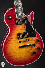 Gibson Custom Shop Dealer Select Les Paul Custom 5A Quilt Tree Of Life Fireburst Electric Guitar
