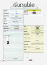 Spec Sheet for Dunable R2 Bass Charcoal Burst Electric Bass