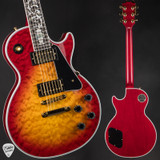 Gibson Custom Shop Dealer Select Les Paul Custom 5A Quilt Tree Of Life Fireburst Electric Guitar