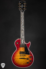 Gibson Custom Shop Dealer Select Les Paul Custom 5A Quilt Tree Of Life Fireburst Electric Guitar