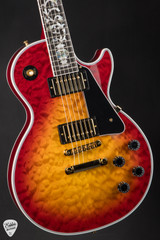 Gibson Custom Shop Dealer Select Les Paul Custom 5A Quilt Tree Of Life Fireburst Electric Guitar