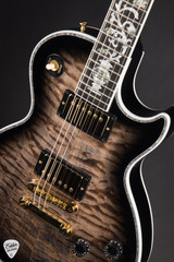 Gibson Custom Shop Dealer Select Les Paul Ultima Tree of Life Cobra Black and Yellow Electric Guitar