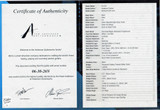 Certificate of Authenticity and Spec Sheet for Tom Anderson Pro Am Shorty Sheer Go Mango Electric Guitar