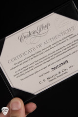 Certificate of Authenticity for Martin Custom Shop 018 Acoustic Guitar