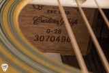 Label for Martin Custom Shop 028 Acoustic Guitar