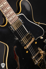 Gibson Custom Shop 1959 ES-345 Reissue with Bigsby Ebony Electric Guitar
