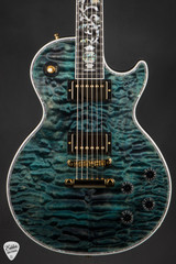 Gibson Custom Shop Dealer Select Les Paul Ultima 5A Tree of Life Nordic Blue Electric Guitar