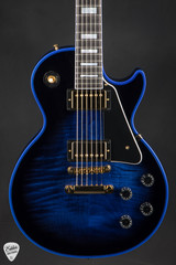 Gibson Custom Shop Dealer Select Les Paul Custom Figured Blue Widow Burst Electric Guitar