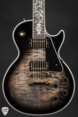 Gibson Custom Shop Dealer Select Les Paul Custom 5A Quilt Tree Of Life Cobra Burst Electric Guitar