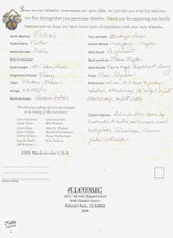 Spec Sheet for Alembic Further 6 Buckeye Burl Resin Top Electric Guitar