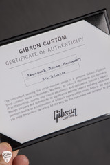 Certificate of Authenticity for Gibson Custom Shop Advanced Jumbo Anniversary Limited Edition Cremona Burst Acoustic Guitar