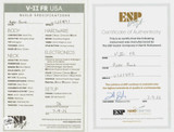 Spec Sheet for ESP USA V II FR GH  Apple Bomb Electric Guitar