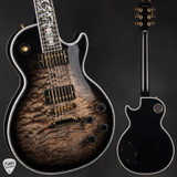 Gibson Custom Shop Dealer Select Les Paul Ultima Tree of Life Cobra Black and Yellow Electric Guitar