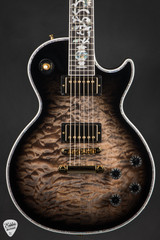 Gibson Custom Shop Dealer Select Les Paul Ultima Tree of Life Cobra Black and Yellow Electric Guitar