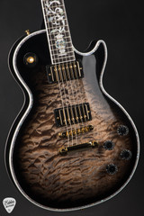 Gibson Custom Shop Dealer Select Les Paul Ultima Tree of Life Cobra Black and Yellow Electric Guitar