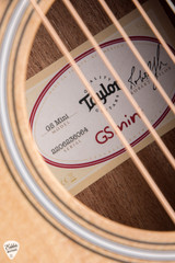 Label for Taylor GS Mini Sapele and Spruce Acoustic Guitar