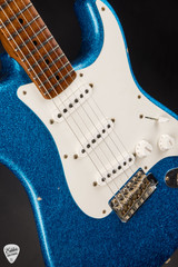 Fender Custom Shop 50s Dualmag II Stratocaster Relic Blue Sparkle Electric Guitar