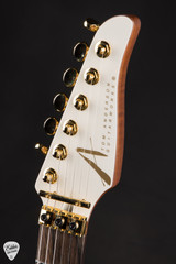 Tom Anderson Angel Player Hollow White with Gold Dog Hair Electric Guitar