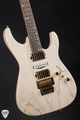 Tom Anderson Angel Player Hollow White with Gold Dog Hair Electric Guitar