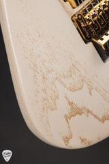Tom Anderson Angel Player Hollow White with Gold Dog Hair Electric Guitar