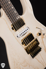 Tom Anderson Angel Player Hollow White with Gold Dog Hair Electric Guitar