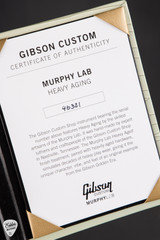 Certificate of Authenticity for Gibson Custom Shop Limited Edition 1954 Les Paul Custom Reissue Heavy Aged Ebony Electric Guitar