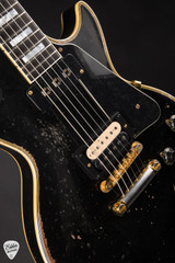 Gibson Custom Shop Limited Edition 1954 Les Paul Custom Reissue Heavy Aged Ebony Electric Guitar