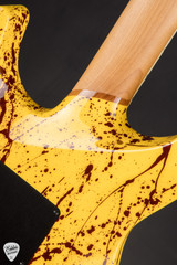 Jackson Custom Shop SL2H Soloist Murder William Graffiti Yellow with Bloodsplatter Electric Guitar