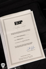 Certificate of Authenticity for ESP Custom Shop Sammy Duet Signature RS FR Black Electric Guitar