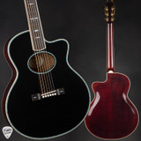 Bourgeois The Artist Small Jumbo Carved Back Acoustic Guitar with Aged Tone Adirondack Spruce and Aged Tone Curly Maple