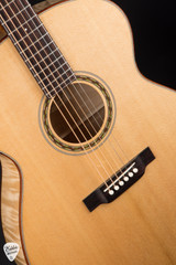 Circle Strings Baritone Acoustic Guitar with Old Growth Sitka Spruce and Quilted Tochi