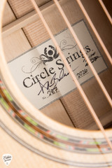Circle Strings Small Jumbo Acoustic Guitar with Old Growth Sitka Spruce and Quilted Tochi